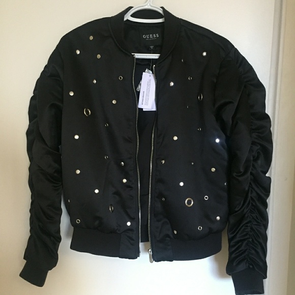 Guess Jackets & Blazers - Guess Embellished Bomber Jacket